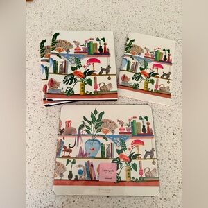 kate spade Bookshelf Design Mousepad and Notepad Set, New